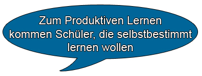 Zum Produktiven Lernen kommen Schüler, die selbstbestimmt lernen wollen